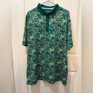 Walter Hagen Green Floral Performance Polo